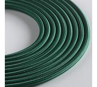 Klartext - Cable textil redondo para iluminación (3 x 0,75 mm, 5 m), color verde oscuro Máxima seguridad a prueba de golpes.