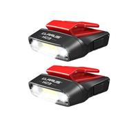klarus HC3 LED Clip On Cap Light Cap Light Headlamp Linterna frontal USB C, luz blanca y roja con control de sensor, 5 modos de intensidad regulable, para caza, camping, pesca, 2 paquetes