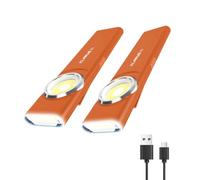 klarus Linterna de bolsillo E5 de 2 piezas, linterna EDC recargable, súper delgada de 4.2 x 1 x 0.3 pulgadas, 600 lúmenes, puerto USB-C, IPX4, fuente de luz dual con base magnética, clip para sombrero