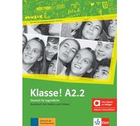 Klasse! A2.2 – ed. híbrida allango: Alemán para jóvenes, libro con audios y videos, clave (24 meses)