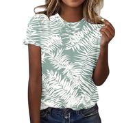 Klassisches, kurzärmliges T-Shirt mit Rundhalsausschnitt für Damen, Light Grau, L