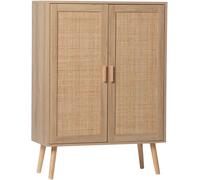 Klast Home Vitrina doble efecto madera natural 80x110 cm