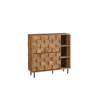 KLAST Zapatero Ivar de melamina, Tono Natural, 105 x 101 cm