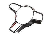 KLAUER Interior Coche Marco Embellecedor Adhesivo para Marco Volante Coche Fibra Carbono ABS Color Negro Y Rojo para P&orsche 718 911 918 2016-2020 Interior Automóvil(Black,Wiht SC)