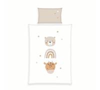 Herding Klaus GmbH Little Friends - Juego de Funda nórdica de 100 x 135 cm con Cremallera Lisa, 100% algodón, con Cierre de sobre, Funda nórdica de 100 x 135 cm Aprox