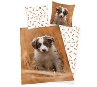 Klaus Herding Ltd. Set Ropa de Cama con Perro Welpe135 X 200CM 80 X 80CM 100% Algodón