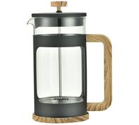 Klausberg Cafetera French Press 1000 ml/9 tazas, prensa de café con filtro de acero inoxidable, cafetera, tetera, tetera de cristal, tetera de té, apta para lavavajillas, tetera de imitación madera