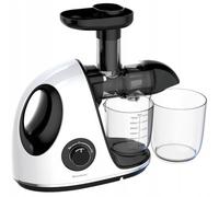 Klausberg Exprimidor lento, blanco, tecnología de prensa en frío, plástico libre de BPA y acero inoxidable, 700 ml, 150W