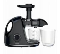 Klausberg Exprimidor lento negro brillante con tecnología Cold Press, plástico sin BPA y acero inoxidable, 700 ml, 150W