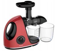 Klausberg Exprimidor lento rojo cereza con tecnología Cold Press, Plástico Libre de BPA y Acero Inoxidable para Verduras, Frutas y Hierbas, 700 ml, 150W