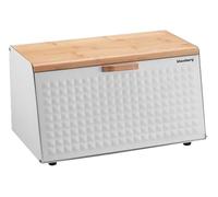 KLAUSBERG KB-7468 - Caja para pan de madera y acero inoxidable, color blanco