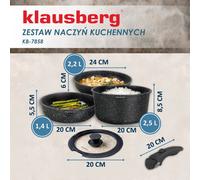 Klausberg zestaw garnków 5 elementów aluminium odczepiana r?czka
