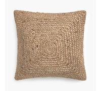 KLAVATE Fundas de cojín cuadradas de Yute Natural (18 x 18 Pulgadas) Tejidas a Mano para sofá, decoración Bohemia del hogar, Funda de Almohada Bohemia (Natural)