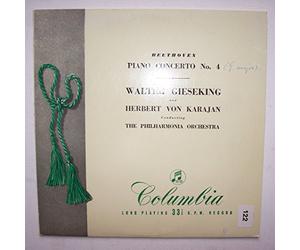 Klavierkonzert Nr. 4 op. 58 - 10 Inch. Walter Gieseking, Herbert von Karajan Mono