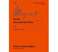 Klaviersonate B-Dur: Nach den Quellen hrsg. von Ulrich Leisinger. Hinweise zur Interpretation von Robert D. Levin. Fingersätze von Heinz Scholz. KV ... Fingersätze von Heinz Scholz. KV 570. piano.