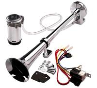 Klaxon Camión 12V, Trompeta Tractor 45cm, Sonido Grave 150dB con Compresor