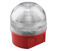 Klaxon Signals PSB-0058 Sonos Xenon Beacon, base roja, lente transparente, 10-60 V DC