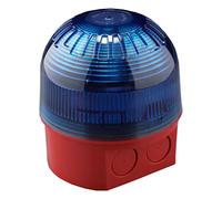 Klaxon Signals PSB-0063 Sonos Beacon, 2J Xenon Type, base profunda roja, lente azul, 10-60V CC, 130 mA @ 24V DC