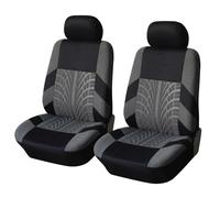KLBVFDYAN Coche Juegos de Funda de Asiento para Smart Fortwo III Coupe (C453) 2014-2017 2018 2019, Auto Tela Delanteros Y Traseros Cubreasientos Juegos Protección Interior,A/2 Seats-A/Grey