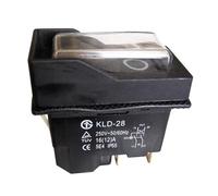 KLD-28 KLD-28A 4Pin 5Pins 250V Waterproof Electromagnetic Pushbutton Switches Push Button Switch for Slicer IDGTTLDF(KLD-28 4Pin Grey)