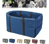 Kldemgez Gentle Paws Car Seat Cat Carrier, Gentle Paws Pet Car Seat, Car Seat For Cats, Center Console Dog&Cat Car Seat, Cat Car Carrier For Long Ride (Blue)
