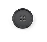 KLDGQ 20/30 Uds 30mm = 48L Botones Redondos Grandes de Resina Negro Mate 4 Agujeros Botones de Resina para Costura Botones de Resina para Manualidades confección de Trajes