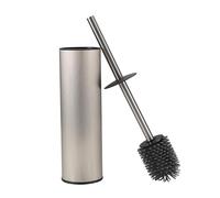 KLDKLD Juego de escobilla de Inodoro y Soporte de Material Premium, Limpiador de inodoros, Cepillo y Soporte, 1 Paquete de níquel Cepillado