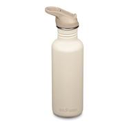 Klean Kanteen Botella clásica de 800 ml de acero inoxidable, color gris Whitecap, ligera, con tapa deportiva, a prueba de fugas, sin BPA, botella de agua para deportes, escuela, exterior