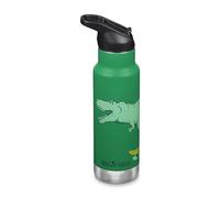Klean Kanteen - Botella Classic infantil con tapa Seal Sport 12oz (355 ml) Verde Dino Skate
