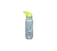 KLEAN KANTEEN Botella de agua Classic para niños de 355 ml con tapón deportivo Flip aislante azul claro
