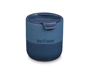 Klean Kanteen Rise Lowball - Vaso de acero inoxidable con tapa abatible, 10 onzas, color azul