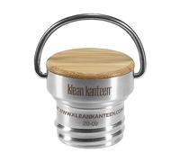 Tapa Klean Kanteen para botellas Classic Unic Bamboo Loop Cap plata marrón