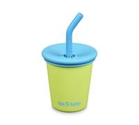 Klean Kanteen Taza infantil de acero inoxidable de 10 onzas con tapa de pajita antiderramades, pera jugosa