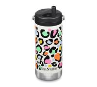 Klean Kanteen Unisex's TKWide 12 oz (con tapa Twist) color Leopard Print blanco