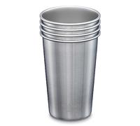 Klean Kanteen Vaso Acero Pack 16oz, Adultos Unisex, Plateado, 4 Unidad (Paquete de 1)