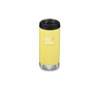 KLEAN KANTEEN Vaso térmico TKWide aislado al vacío de 16 oz (473 ml) con tapa Café amarillo
