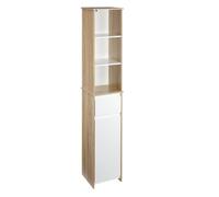 kleankin mueble alto baño armario con 1 puerta cajón y 3 estantes ajustables mdf 32,6x30x171,2 cm para baño cocina salón Aosom España