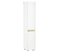 kleankin Columna de Baño con Estantes Ajustables Armario Alto Auxiliar para Ducha Aseo Dormitorio 30x33x165 cm Blanco Aosom España