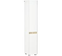 kleankin Armario Alto de Baño Estantes Ajustables 30x33x165 cm Blanco