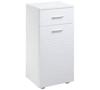 kleankin Armario Auxiliar de Baño con Puerta Cajón 35x30x77,5 cm Blanco