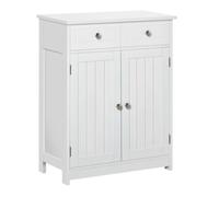 kleankin Armario Auxiliar de Baño con Cajones de Estilo Clásico Mueble Auxiliar de Pasillo Dormitorio 60x30x75 cm Blanco Aosom España