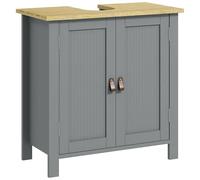 kleankin Armario bajo Lavabo, 2 Puertas, 60x30x60cm, Gris