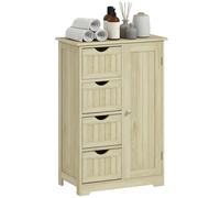 kleankin Armario de Baño Mueble Auxiliar Baño con 4 Cajones 56x30x83 cm