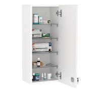 kleankin Botiquín de Pared de Primeros Auxilios 30x20x70 cm Blanco