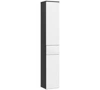 kleankin Columna de Baño Salvaespacio en Madera con 2 Armarios y Cajón, 30x28x180 cm, Negro Aosom España