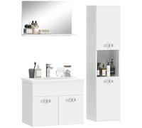 kleankin Conjunto de Muebles de baño, montado en Pared, Blanco