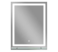 Kleankin Espejo De Baño Con Luces Led 60x80 Cm Con 3 Colores De Luz Plata