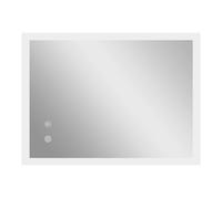 kleankin Espejo de Baño con Luces LED 70x50 cm Antivaho con Luces Retroiluminado 3 Colores Función de Memoria Interruptor Táctil Aosom España