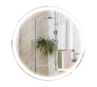 Kleankin Espejo De Baño Redondo Con Luces Led Ajustable Ø60 Cm Antivaho Plata