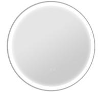 kleankin Espejo para Baño Redondo Ø60 cm con Luces LED Ajustable Antivaho Función de Memoria e Interruptor Táctil Plata Aosom España